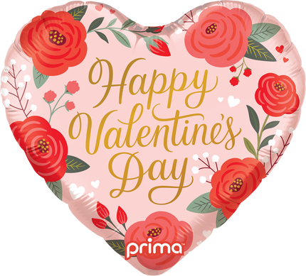 18” Coeur Happy Valentine's Day Trendy Roses - Prima