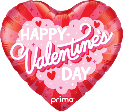 18” Coeur Happy Valentine's Day Burst - Prima