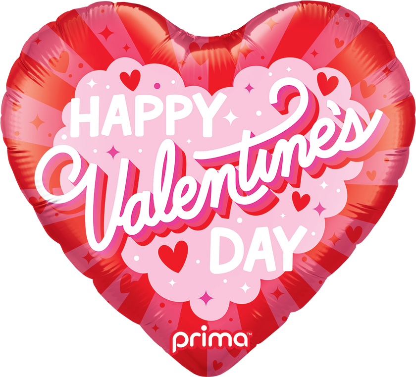18” Coeur Happy Valentine's Day Burst - Prima