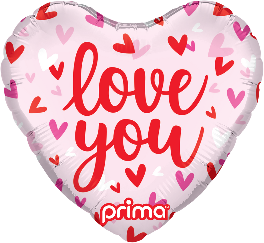 9” Coeur Love You Confetti Hearts - Prima
