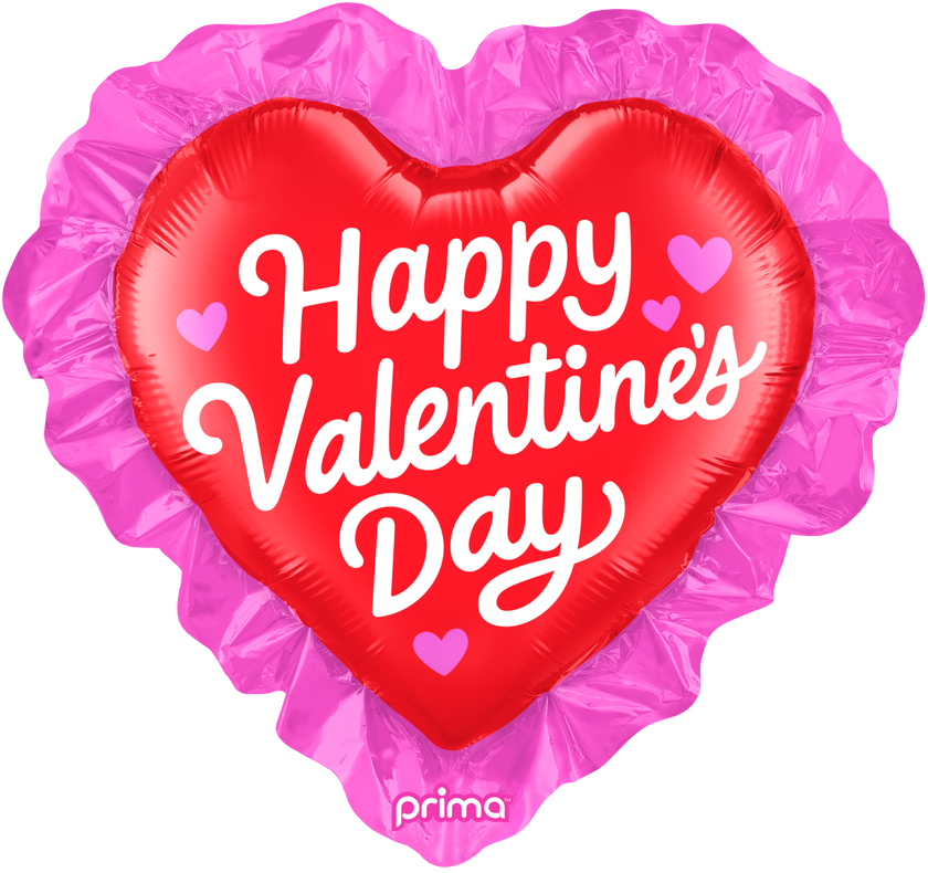 25” Coeur Happy Valentine's Day Ruffle - Prima