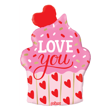 35” Love You Cupcake Shape - Prima