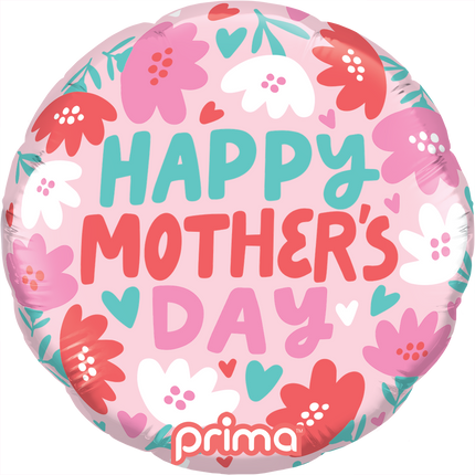 9” Round Happy Mother's Day Hearts & Daisies - Prima