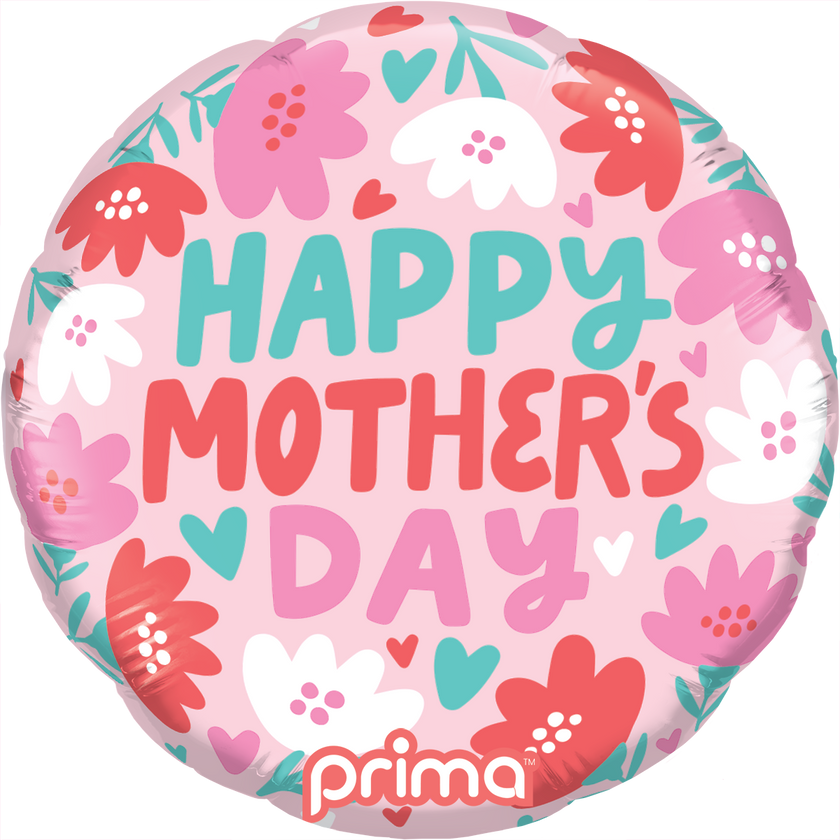 9” Round Happy Mother's Day Hearts & Daisies - Prima