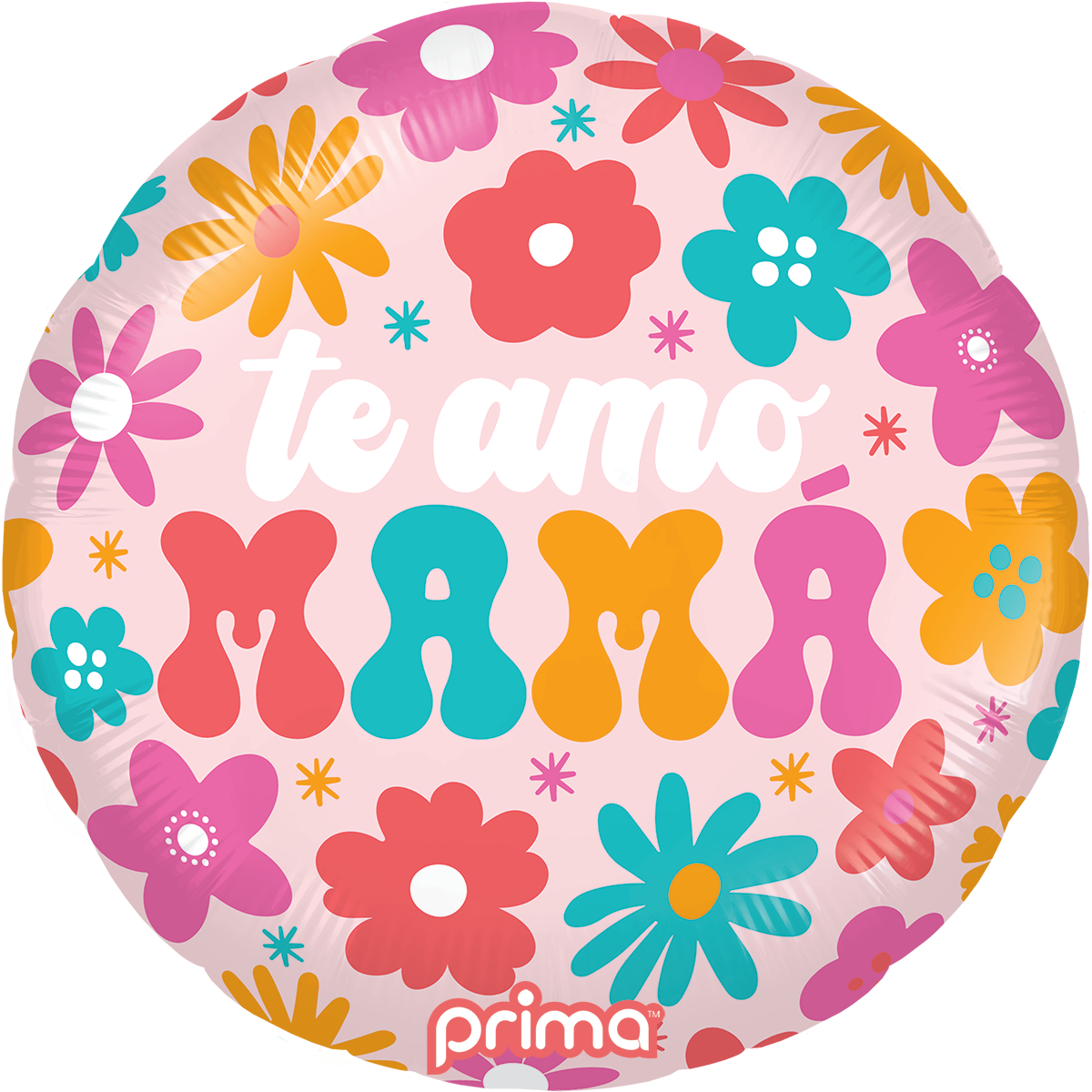18” Round Te Amo Mama Retro Flowers - Prima