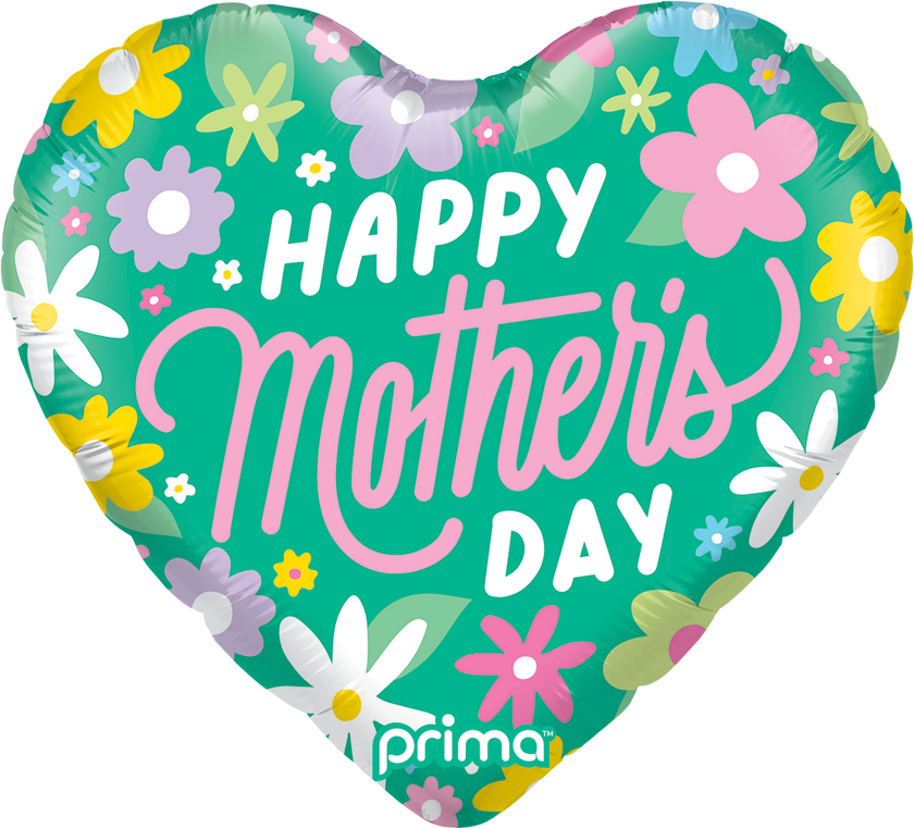 18” Heart Happy Mother's Day Ditsy Floral - Prima