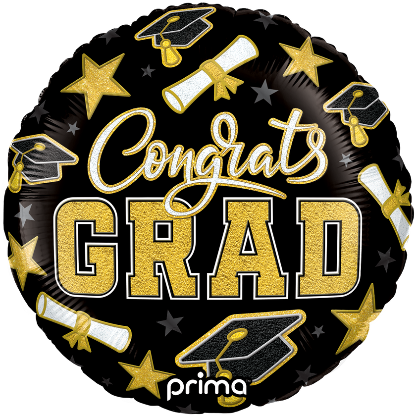 18” Round Congrats Grad Patches - Prima