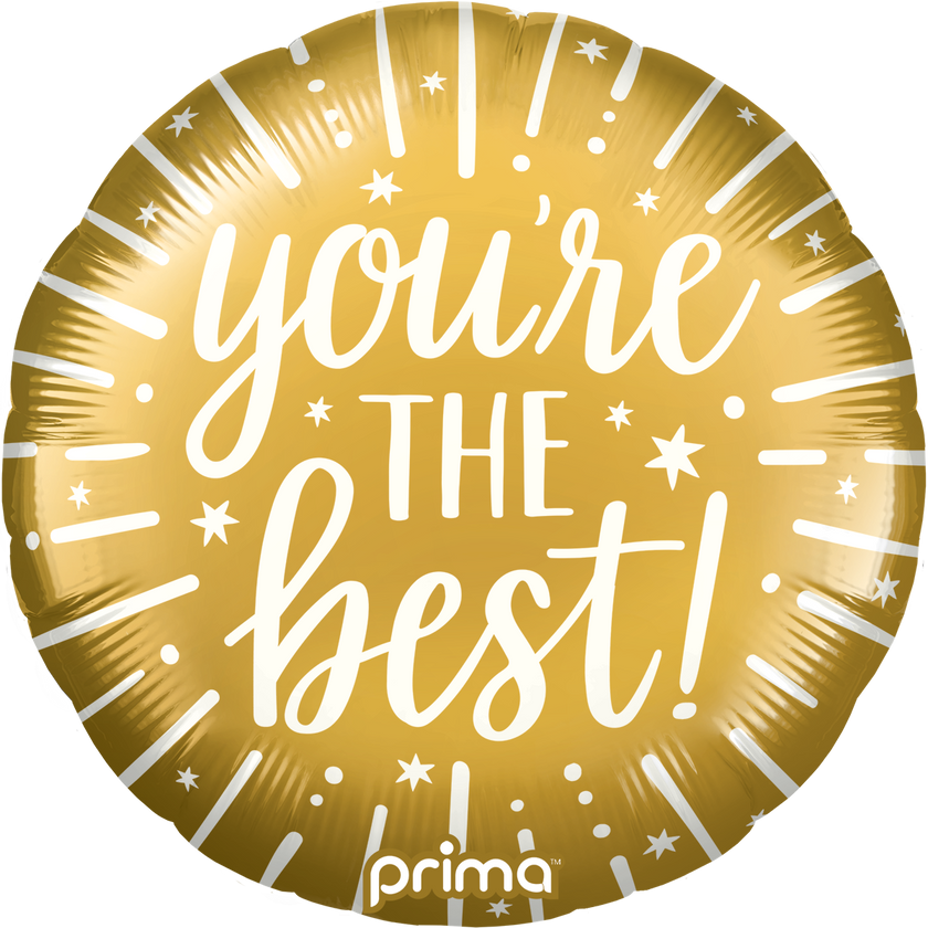 9” Round Air-filled You're the Best Gold - Prima