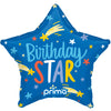 1 Poche De 6 Ballons Aluminium Star Birthday Star 9