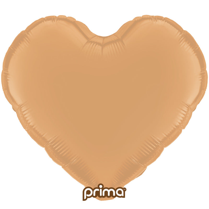 1 Ballon Aluminium Heart Caramel 18