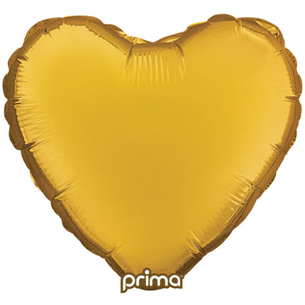 1 Poche De 6 Ballons Aluminium Heart Gold 9