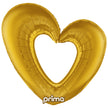 1 Ballon Aluminium Open Heart Gold 40