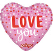 1 Poche De 6 Ballons Aluminium Heart Love You Confetti 9