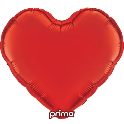 1 Poche De 6 Ballons Aluminium Heart Red 9