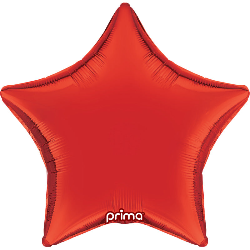 1 Ballon Aluminium Star Red 18