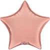 1 Ballon Aluminium Star Rose Gold 18