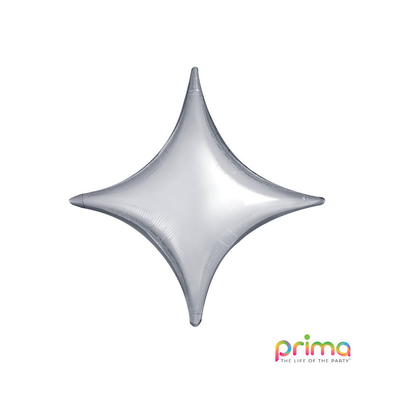 1 Poche De 5 Ballons Deco™ Starpoint Silver 18