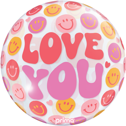 1 Ballon Sphere Love you smile faces 10