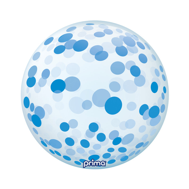 1 Ballon Sphere™ Blue Confetti 20