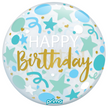 1 Ballon Sphere™ Happy Birthday Stars Blue 20