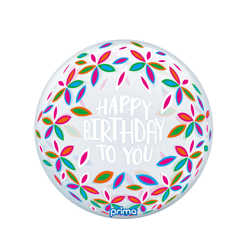 1 Ballon Sphere™ Happy Birthday Colorful Petals 20