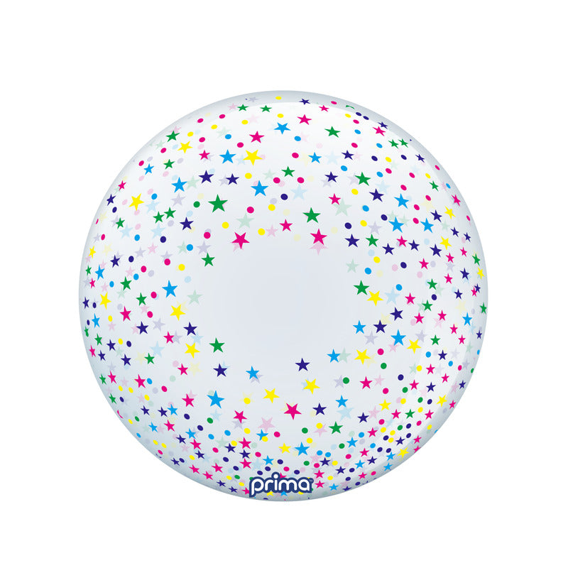 1 Ballon Sphere™ Colorful Confetti Stars 20
