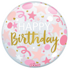 1 Ballon Sphere™ Happy Birthday Stars Pink 20