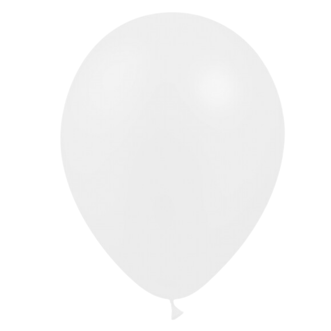 10 Ballons Latex Metal Blanc 12' (30CM)