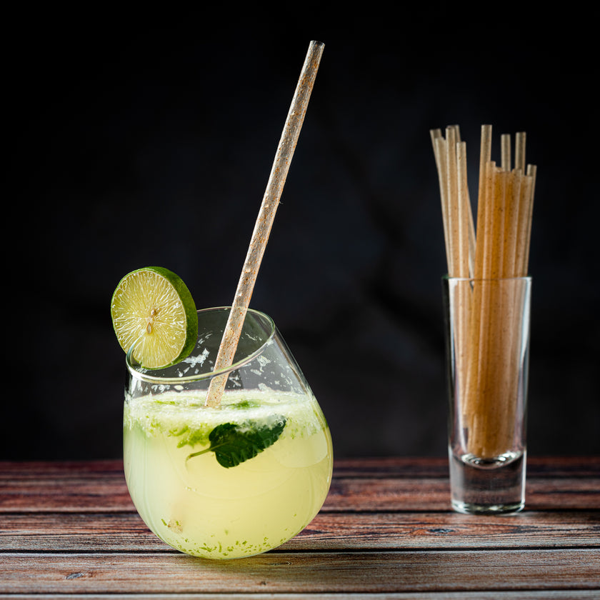 Paille Cocktail Brune en Agave de 14,61cm