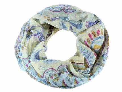 foulard tube grand modèle bleu & jaune