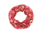 foulard tube motif lèvre rose/blanc/orange
