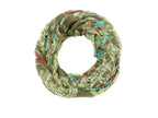 foulard tube motif cachemire vert