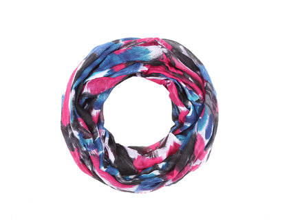 foulard tube couleur noir/bleu/rose