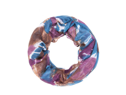 foulard tube couleur brun/bleu/violet