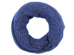 écharpe tube tricot sch-382b bleu marine avec fils d''argent