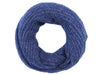 écharpe tube tricot sch-382b bleu marine avec fils d''argent