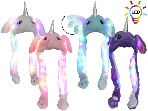 bonnet lumineux led''s oreilles qui bougent licorne mix