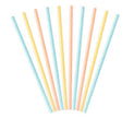 lot de 10 pailles carton pastel 19.5cm