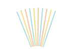 lot de 10 pailles carton pastel 19.5cm