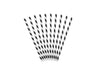 lot de 10 pailles carton noir & blanc 19.5cm