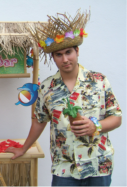 chemise tahiti hawaï beige taille xxl