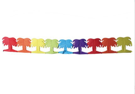 guirlande avec palmiers multicolore 6m