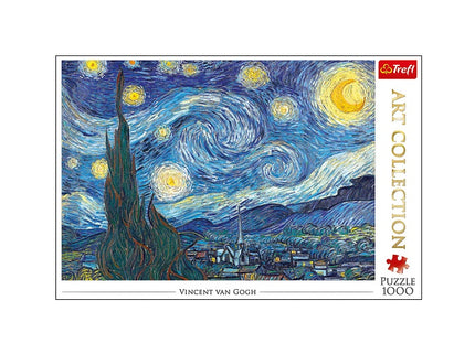 puzzle motif van gogh la nuit étoilée 1000pcs adulte 68x48cm