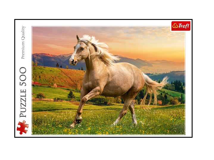 puzzle motif cheval au galop 500pcs adulte 48x34cm