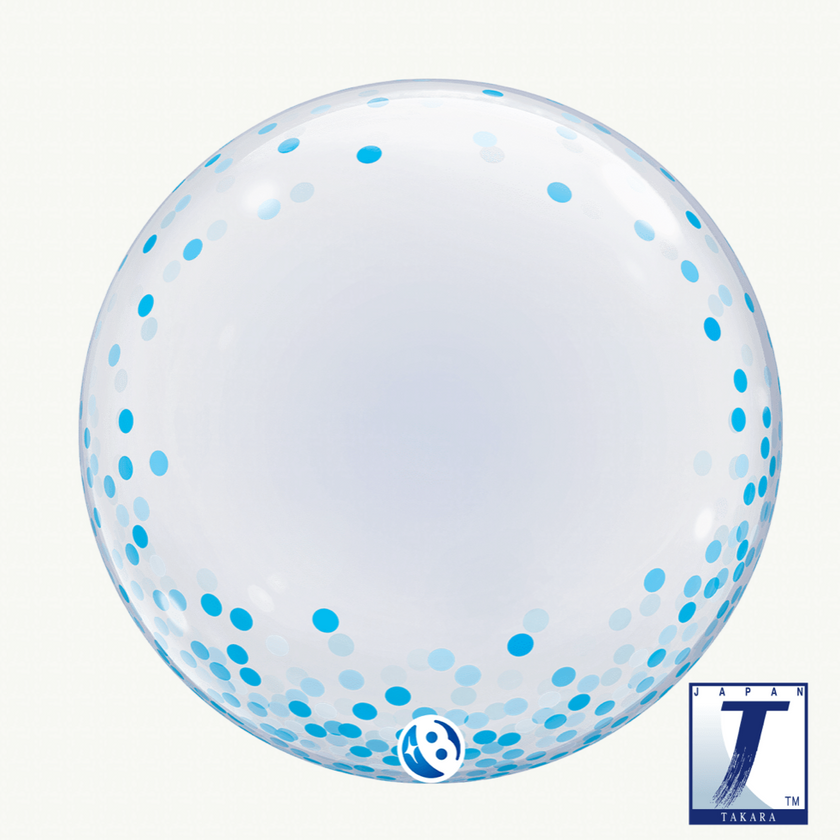 Bubble Deco Confettis Bleu 61cm - Takarakosan