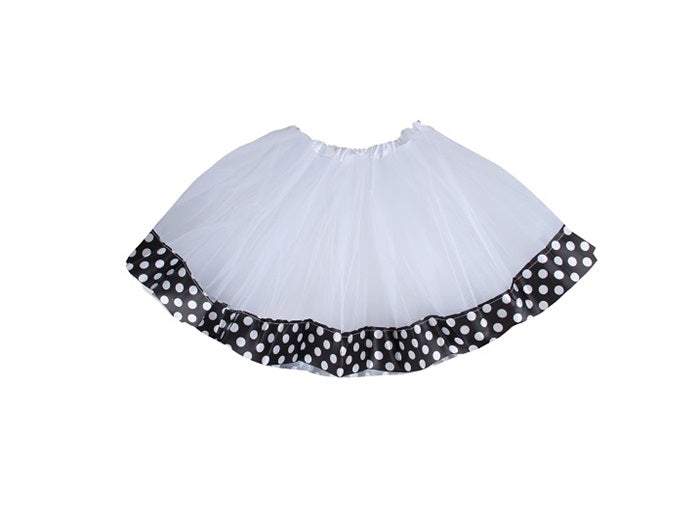 jupe en tulle tutu blanc avec bandeau noir adulte 60cm