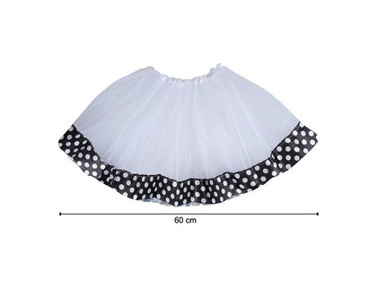 jupe en tulle tutu blanc avec bandeau noir adulte 60cm