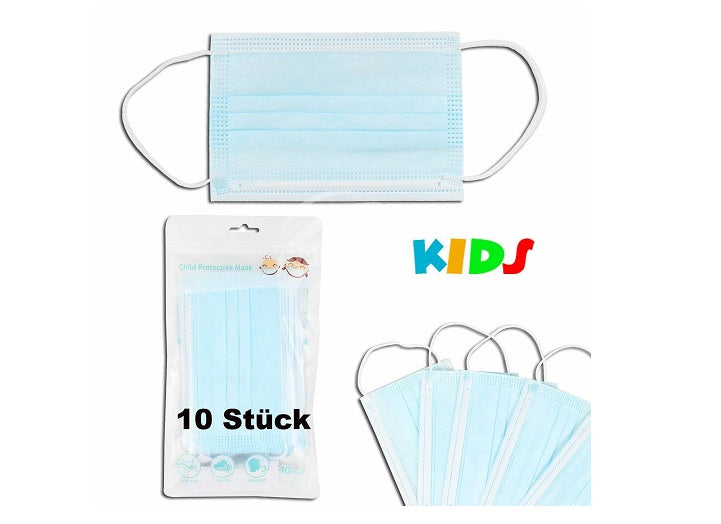 masque barrière en papier 3 plis enfant (achat par 10pcs)