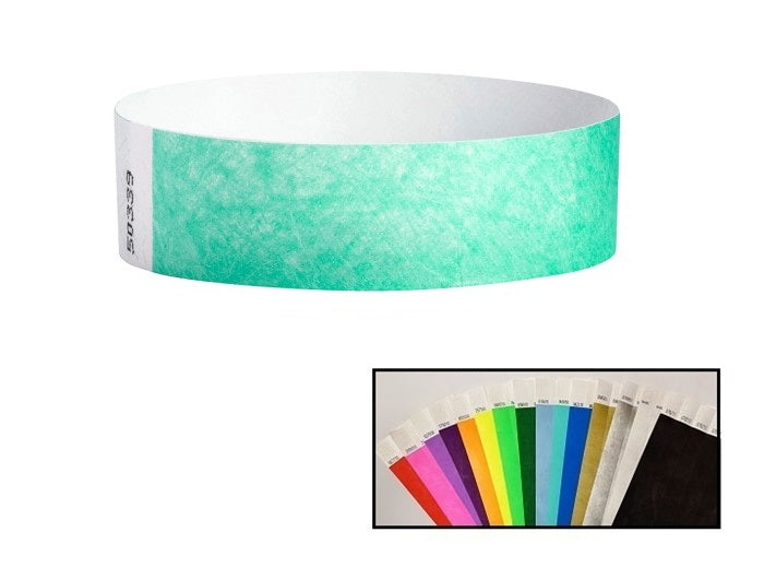 bracelet en tyvek sans marquage aqua 19mm