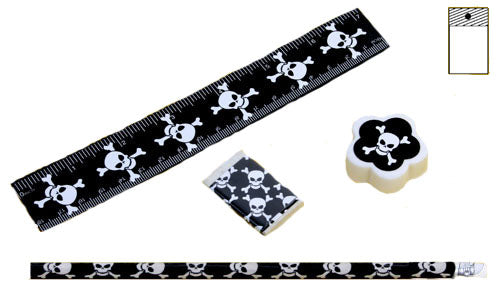 set papeterie pirate 4pcs